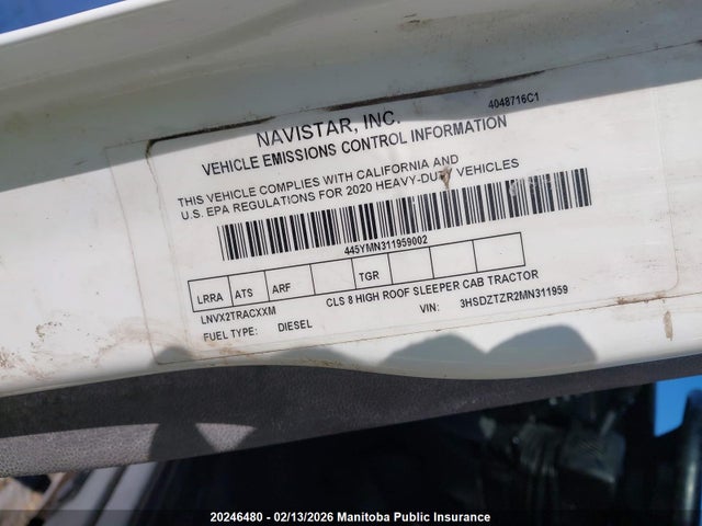International Lt625 2021 3HSDZTZR2MN311959 Image 9