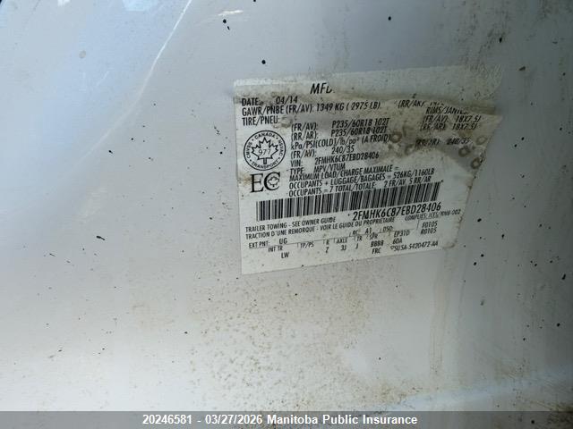 Aukcja sprzedaży 2014 Ford Flex Sel, vin: 2FMHK6C87EBD28406, numer aukcji: 20246581