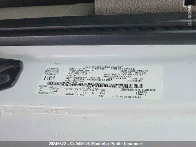 1FTFX1EG6JKE41297 Ford F150 Xlt Supercab