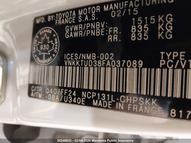 Toyota Yaris Se 2015 VNKKTUD38FA037089 Image 9