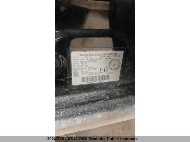 Aukcja sprzedaży 2015 Nissan Versa Note Sl, vin: 3N1CE2CP6FL373447, numer aukcji: 20246760
