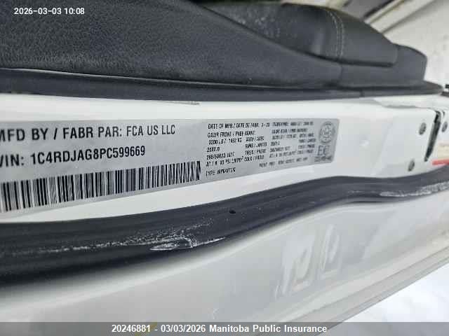 Dodge Durango Sxt 2023 1C4RDJAG8PC599669 Image 9