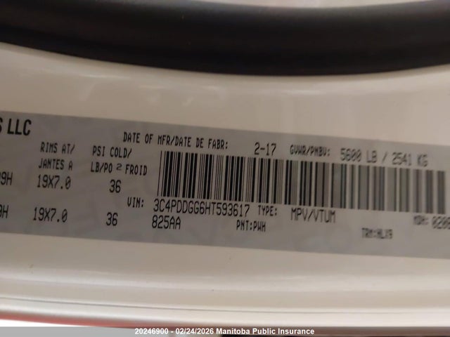 3C4PDDGG6HT593617 Dodge Journey Crossroad