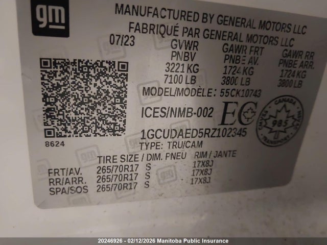 1GCUDAED5RZ102345 Chevrolet Silverado 1500 Wt Crew Cab