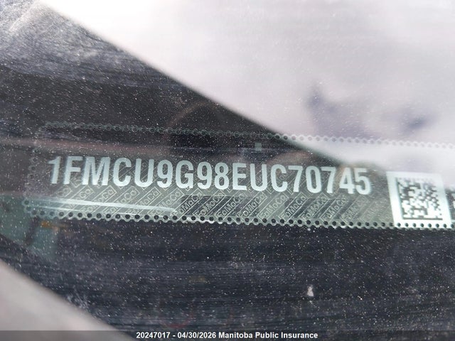2014 Ford Escape Se მანქანა იყიდება აუქციონზე, vin: 1FMCU9G98EUC70745, აუქციონის ნომერი: 20247017