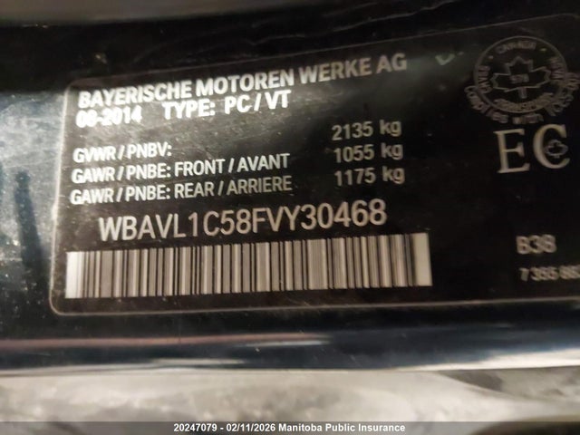 WBAVL1C58FVY30468 BMW X1 28i