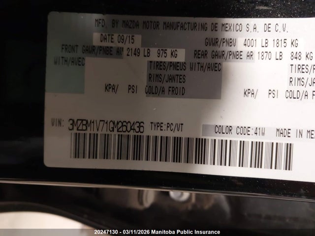 3MZBM1V71GM260436 Mazda Mazda3 Gs Sky