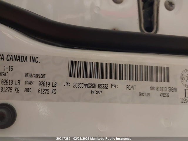 Chrysler 300 Limited 2016 2C3CCAAG2GH189332 Image 7