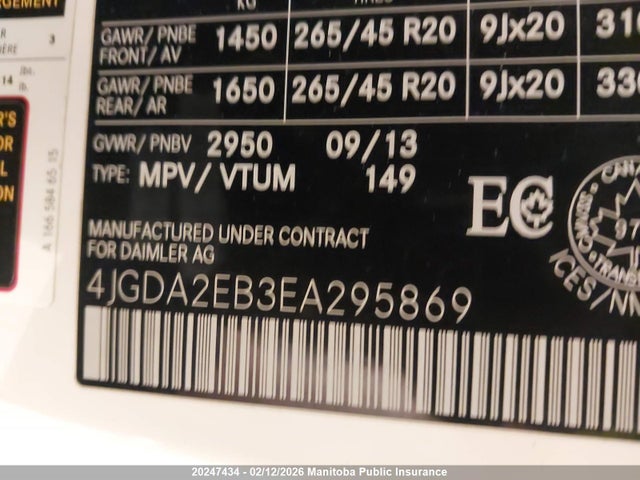 Mercedes Benz Ml350 Bluetec 2014 4JGDA2EB3EA295869 Image 9