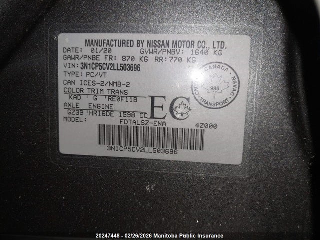 Nissan KICKS S 2020 3N1CP5CV2LL503696 Image 8