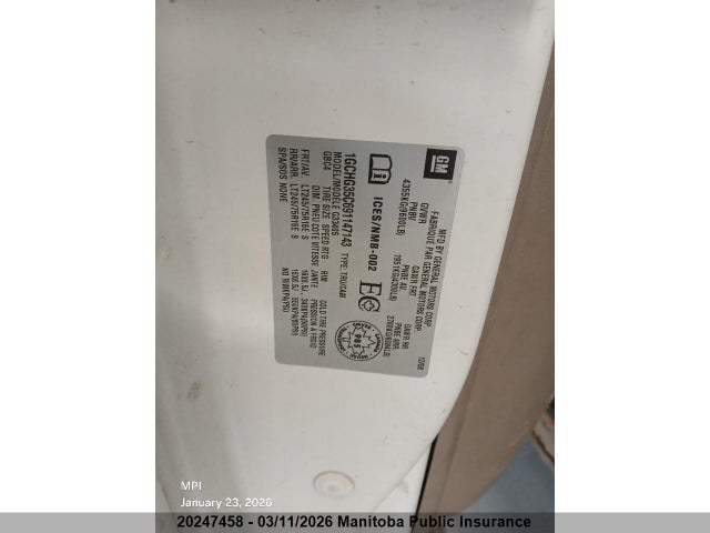 20247458 :رقم المزاد ، 1GCHG35C691147143 vin ، 2009 Chevrolet Express 3500 Cargo Van مزاد بيع
