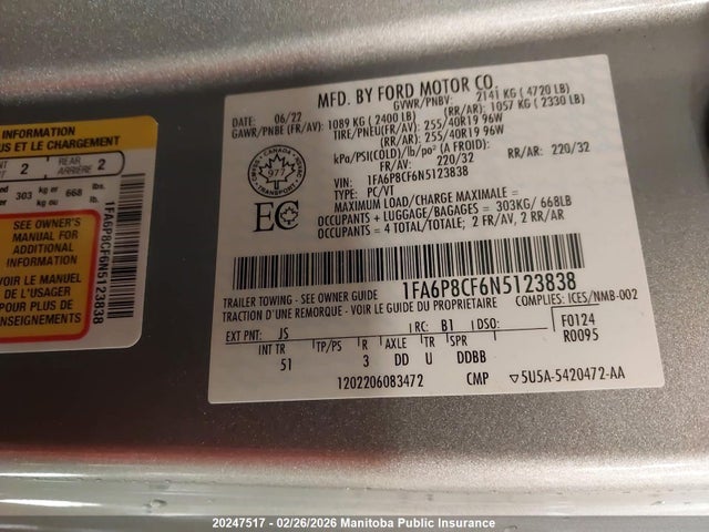 Ford Mustang Gt Premium 2022 1FA6P8CF6N5123838 Image 8