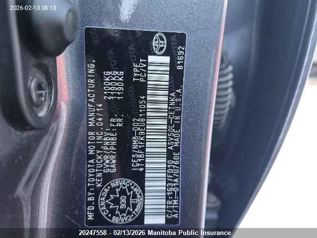 Toyota CAMRY LE 2014 4T1BF1FK9EU811054 Image 9
