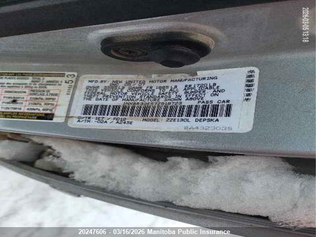 20247606 :رقم المزاد ، 1NXBR32E57Z918723 vin ، 2007 Toyota Corolla Ce Special Edition مزاد بيع