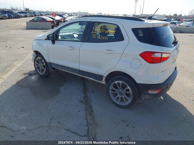 2022 Ford Ecosport Se მანქანა იყიდება აუქციონზე, vin: MAJ6S3GL4NC467214, აუქციონის ნომერი: 20247674