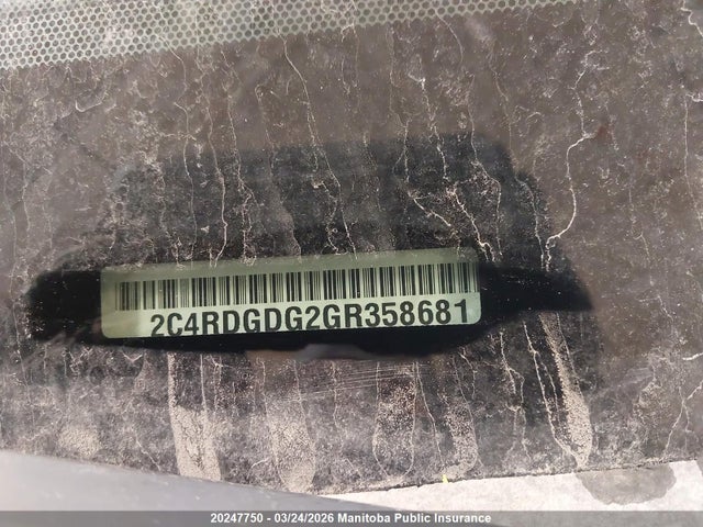 Aukcja sprzedaży 2016 Dodge Grand Caravan Sxt, vin: 2C4RDGDG2GR358681, numer aukcji: 20247750