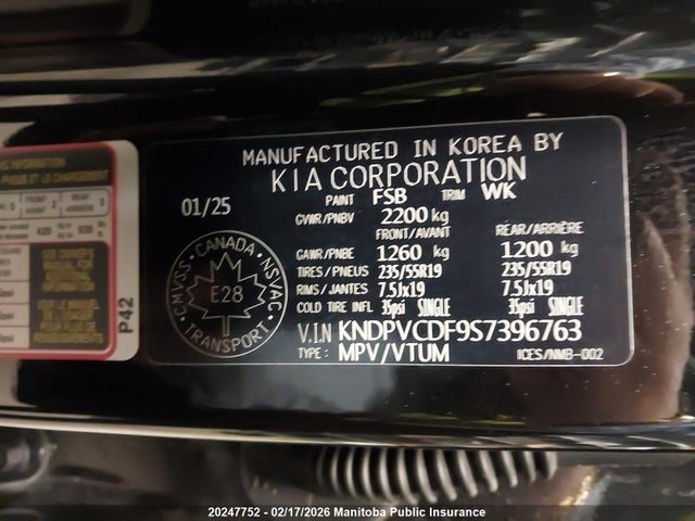 KNDPVCDF9S7396763 KIA Sportage Ex Premium