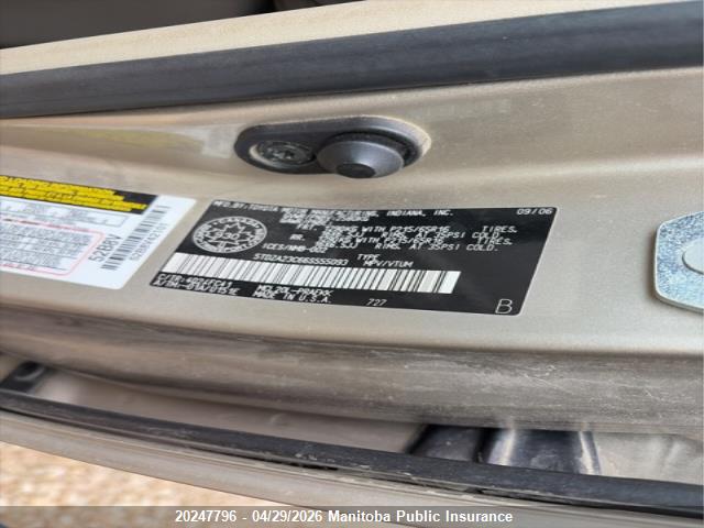 20247796 :رقم المزاد ، 5TDZA23C66S555093 vin ، 2006 Toyota Sienna Le V6 Le V6 مزاد بيع