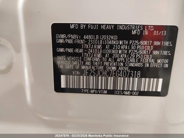 Subaru Forester 2.5i 2014 JF2SJCHC7EG407318 Image 8