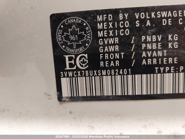 3VWCX7BUXSM082401 Volkswagen Jetta Trendline 1.5 Tsi