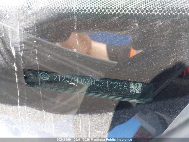 2T2JZMDAXNC311268 Lexus RX350