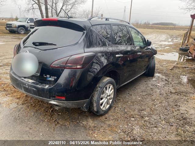 2011 Nissan Murano Le მანქანა იყიდება აუქციონზე, vin: JN8AZ1MW0BW163508, აუქციონის ნომერი: 20248110
