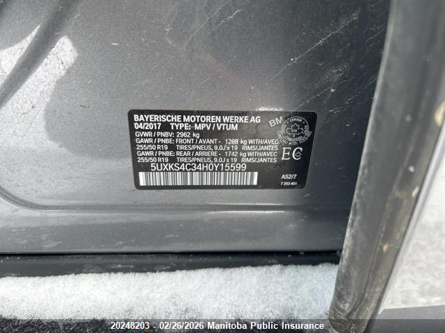 5UXKS4C34H0Y15599 BMW X5 35d