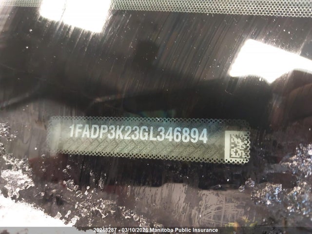 20248287 :رقم المزاد ، 1FADP3K23GL346894 vin ، 2016 Ford Focus Se مزاد بيع