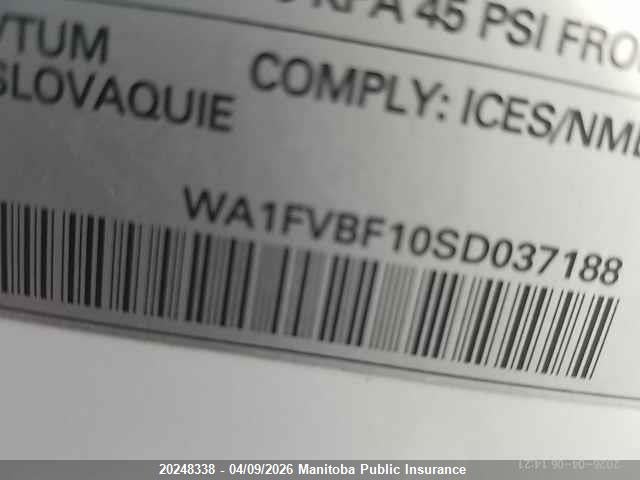 20248338 :رقم المزاد ، WA1FVBF10SD037188 vin ، 2025 Audi Q8 Technik 55 3.0 Tfsi مزاد بيع