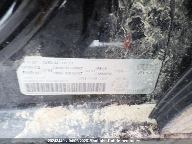 Aukcja sprzedaży 2011 Audi A4 2.0t Quattro, vin: WAUDFCFL3BN048615, numer aukcji: 20248449