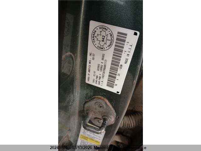 20248681 :رقم المزاد ، 1HGCP26798A801171 vin ، 2008 Honda Accord Ex مزاد بيع