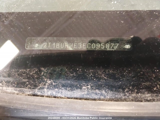 Aukcja sprzedaży 2014 Toyota Corolla Le, vin: 2T1BURHE3EC095877, numer aukcji: 20248699