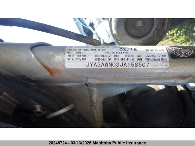 JYA3AWN03JA158507 Yamaha TW200