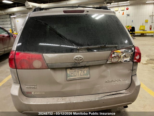 20248752 :رقم المزاد ، 5TDZA29C86S396343 vin ، 2006 Toyota Sienna Ce V6 مزاد بيع