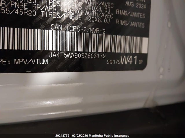 JA4T5WA90SZ603179 Mitsubishi Outlander Gt Phev
