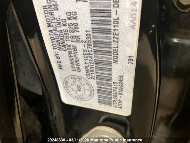 Продажа на аукционе авто 2000 Toyota Corolla Ve, vin: 2T1BR12E4YC785301, номер лота: 20248830