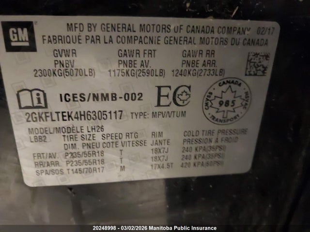 GMC Terrain Sle 2017 2GKFLTEK4H6305117 Image 9