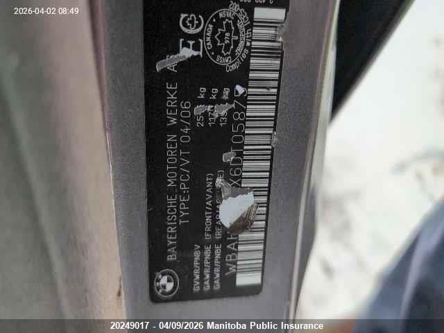 Aukcja sprzedaży 2006 Bmw 750i, vin: WBAHL835X6DT05875, numer aukcji: 20249017