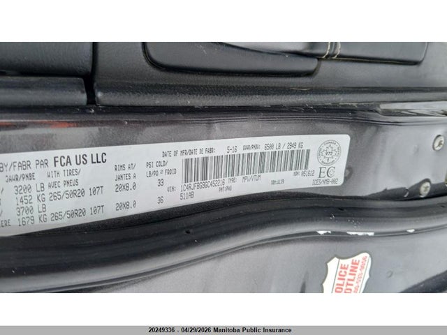 1C4RJFBG9GC452216 Jeep Grand Cherokee Limited