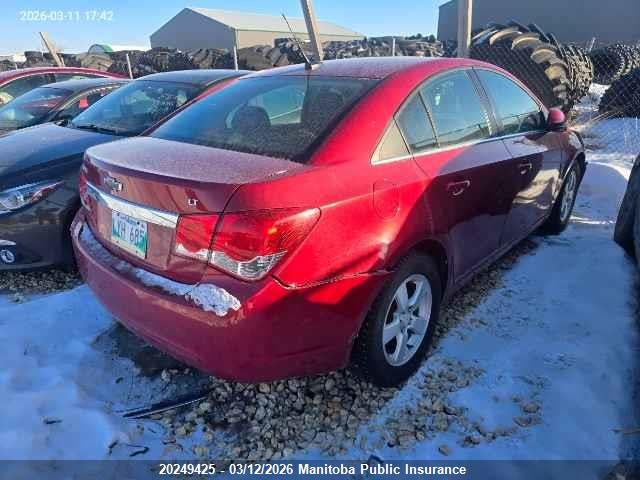 20249425 :رقم المزاد ، 1G1PG5SC6C7386328 vin ، 2012 Chevrolet Cruze Lt Turbo مزاد بيع