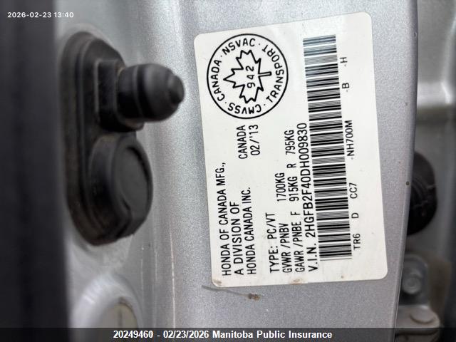 Продаж на аукціоні авто 2013 Honda Civic Lx, vin: 2HGFB2F40DH009830, номер лоту: 20249460