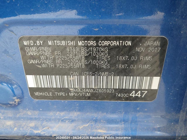 JA4AJ4AWXJZ605923 Mitsubishi Rvr Gt