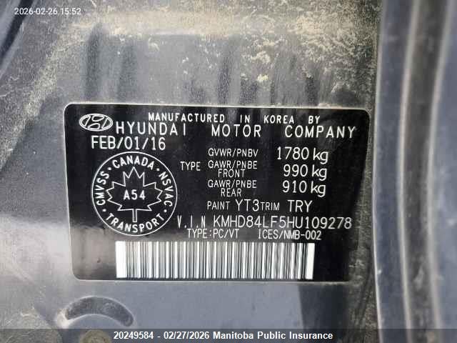 Aukcja sprzedaży 2017 Hyundai Elantra Gls, vin: KMHD84LF5HU109278, numer aukcji: 20249584