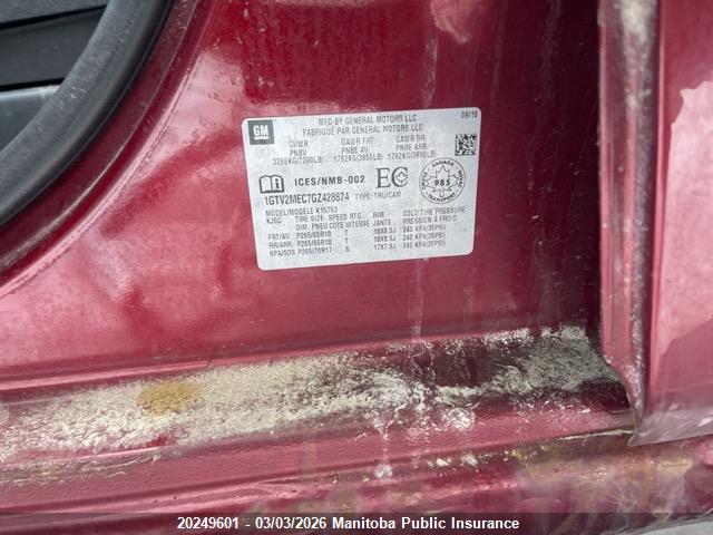 1GTV2MEC7GZ428874 GMC Sierra 1500 Sle Double Cab