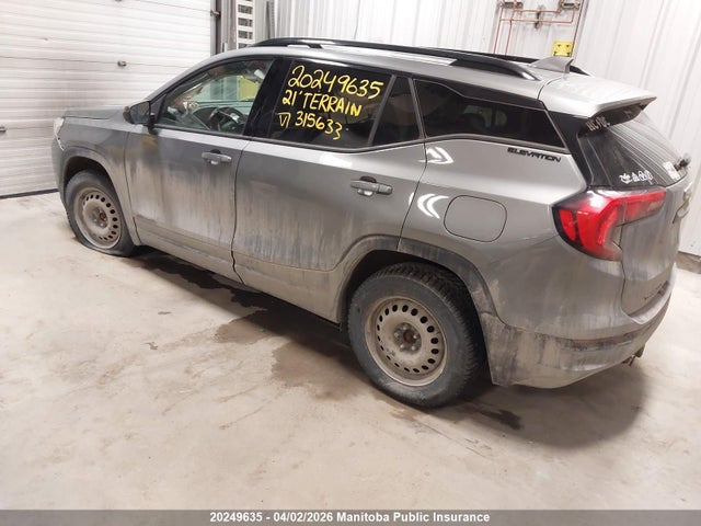 20249635 :رقم المزاد ، 3GKALTEV3ML315633 vin ، 2021 Gmc Terrain Sle مزاد بيع