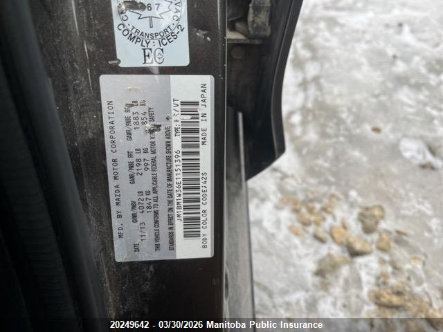 JM1BM1W36E1151396 Mazda Mazda3 Gt Sky