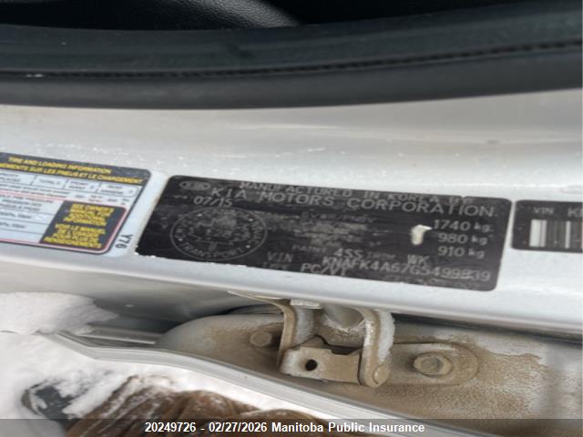 Aukcja sprzedaży 2016 Kia Forte Lx, vin: KNAFK4A67G5499839, numer aukcji: 20249726