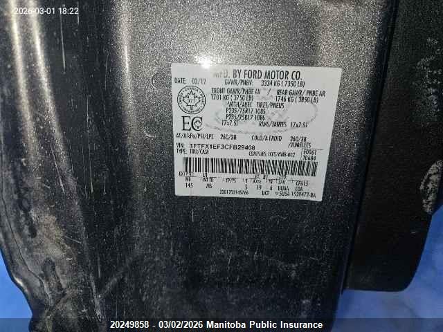 Aukcja sprzedaży 2012 Ford F150 Xlt Supercab, vin: 1FTFX1EF3CFB29408, numer aukcji: 20249858