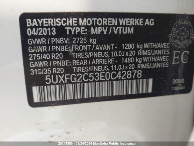 Aukcja sprzedaży 2014 Bmw X6 35i, vin: 5UXFG2C53E0C42878, numer aukcji: 20249860