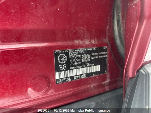 2024 Toyota Rav4 Xle Hybrid მანქანა იყიდება აუქციონზე, vin: 2T3RWRFVXRW214516, აუქციონის ნომერი: 20250051